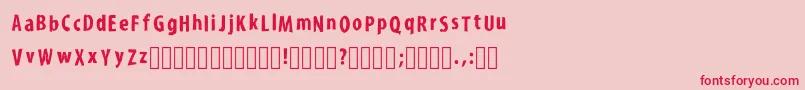 KroyfontRegular Font – Red Fonts on Pink Background