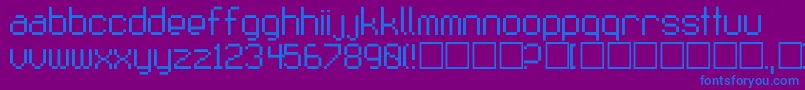 Fruitsalad Font – Blue Fonts on Purple Background