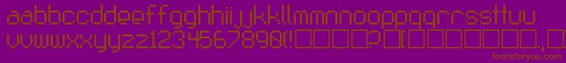 Fruitsalad Font – Brown Fonts on Purple Background