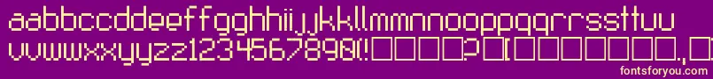 Fruitsalad Font – Yellow Fonts on Purple Background