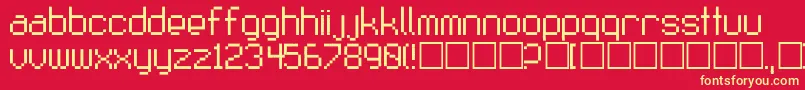 Fruitsalad Font – Yellow Fonts on Red Background