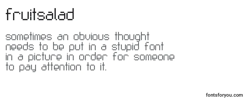 Review of the Fruitsalad Font