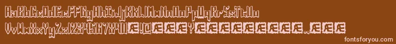 Jasper Font – Pink Fonts on Brown Background