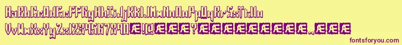Jasper Font – Purple Fonts on Yellow Background