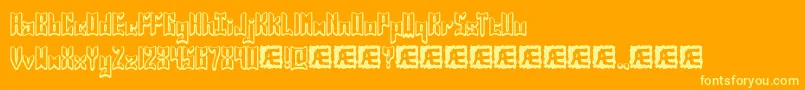 Jasper Font – Yellow Fonts on Orange Background