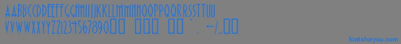 PaulistanaDeco-fontti – siniset fontit harmaalla taustalla