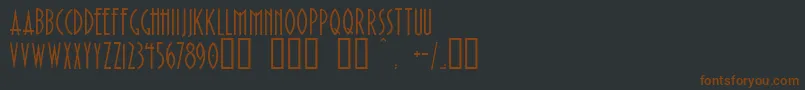 PaulistanaDeco-fontti – ruskeat fontit mustalla taustalla