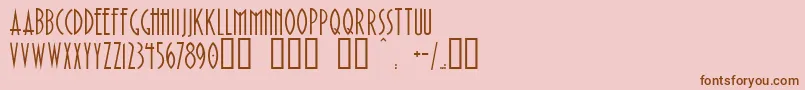 PaulistanaDeco Font – Brown Fonts on Pink Background