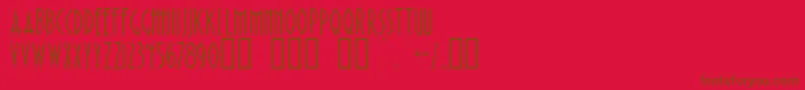 En savoir plus sur la police PaulistanaDeco Police PaulistanaDeco – polices brunes sur fond rouge