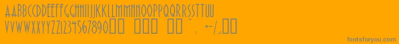 フォントPaulistanaDeco – オレンジの背景に灰色の文字
