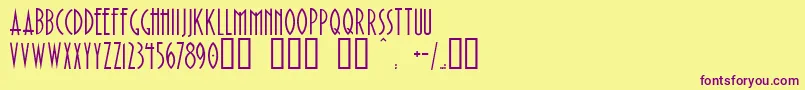 PaulistanaDeco Font – Purple Fonts on Yellow Background