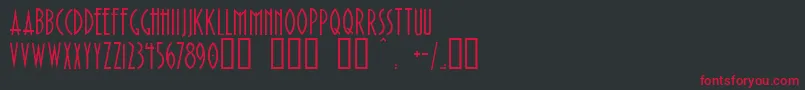 PaulistanaDeco Font – Red Fonts on Black Background