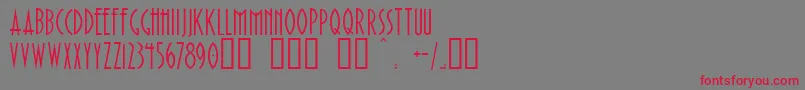 フォントPaulistanaDeco – 赤い文字の灰色の背景