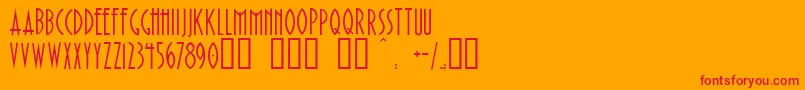 PaulistanaDeco Font – Red Fonts on Orange Background