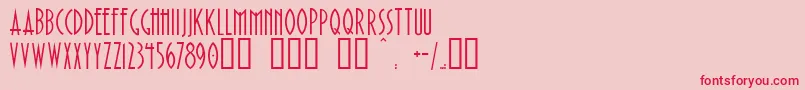 PaulistanaDeco-Schriftart – Rote Schriften auf rosa Hintergrund