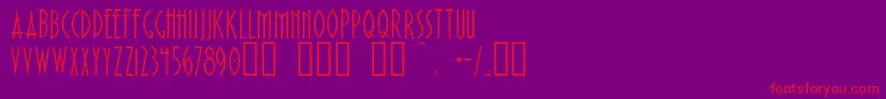 PaulistanaDeco Font – Red Fonts on Purple Background