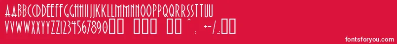 PaulistanaDeco Font – White Fonts on Red Background