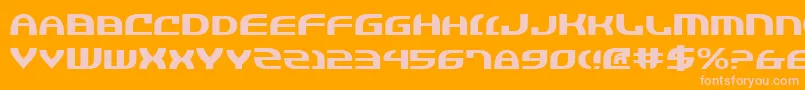 フォントJannv2e – オレンジの背景にピンクのフォント