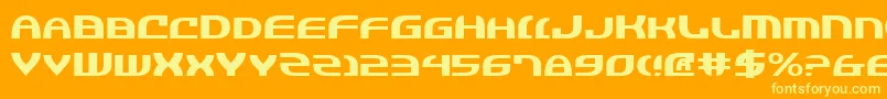 Jannv2e Font – Yellow Fonts on Orange Background