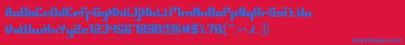 Computerrobot Font – Blue Fonts on Red Background