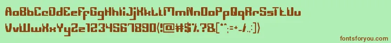 Computerrobot Font – Brown Fonts on Green Background