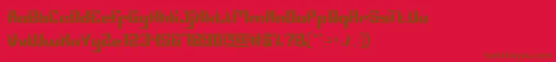 Computerrobot Font – Brown Fonts on Red Background