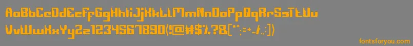 Computerrobot Font – Orange Fonts on Gray Background