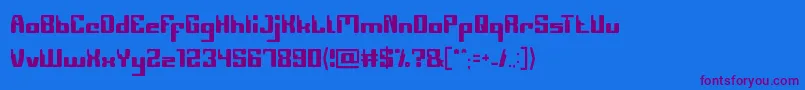 Computerrobot Font – Purple Fonts on Blue Background
