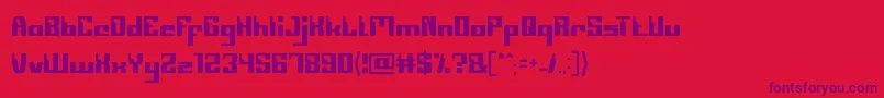 Computerrobot Font – Purple Fonts on Red Background