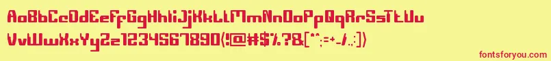 Computerrobot Font – Red Fonts on Yellow Background