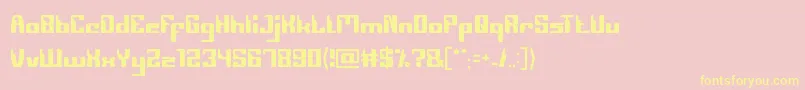 Computerrobot Font – Yellow Fonts on Pink Background