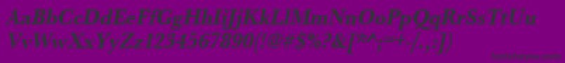 Fonte UrwbaskertextnarBoldOblique – fontes pretas em um fundo violeta