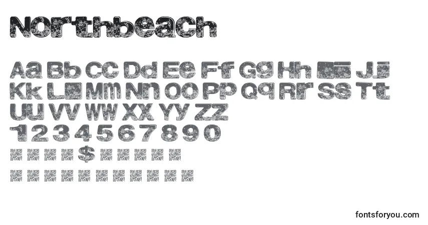 Czcionka Northbeach – alfabet, cyfry, specjalne znaki