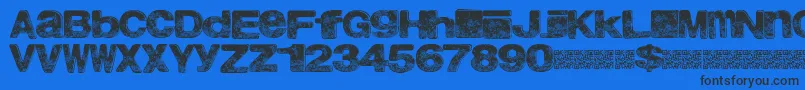 Northbeach Font – Black Fonts on Blue Background