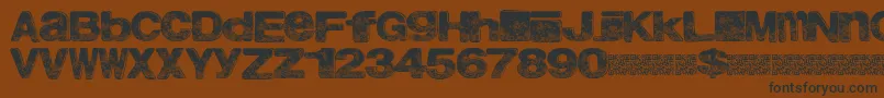 Northbeach-Schriftart – Schwarze Schriften auf braunem Hintergrund