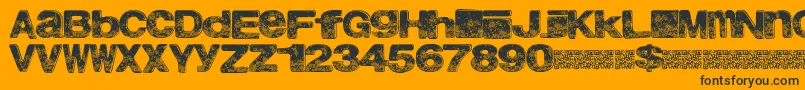 Шрифт Northbeach – чёрные шрифты на оранжевом фоне