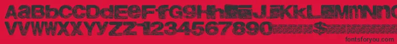 Northbeach Font – Black Fonts on Red Background