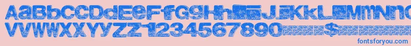 Northbeach Font – Blue Fonts on Pink Background