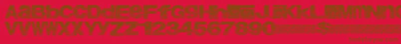 Northbeach Font – Brown Fonts on Red Background