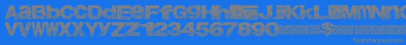 Northbeach-Schriftart – Graue Schriften auf blauem Hintergrund