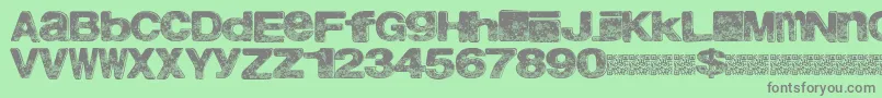 Northbeach-Schriftart – Graue Schriften auf grünem Hintergrund