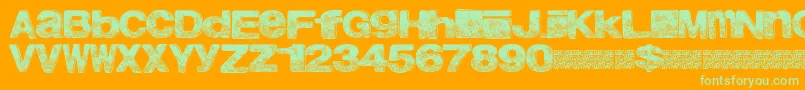 フォントNorthbeach – オレンジの背景に緑のフォント