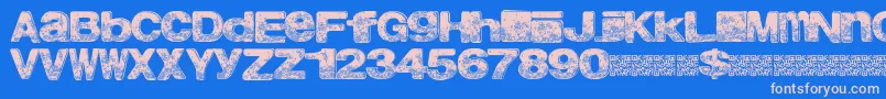 Northbeach Font – Pink Fonts on Blue Background