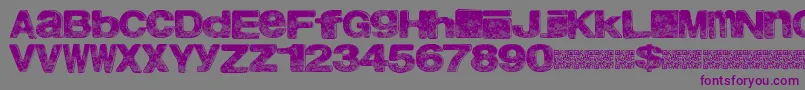 Northbeach-Schriftart – Violette Schriften auf grauem Hintergrund