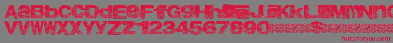 Northbeach Font – Red Fonts on Gray Background