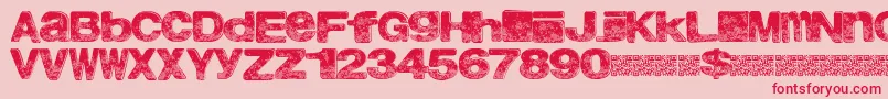Northbeach Font – Red Fonts on Pink Background