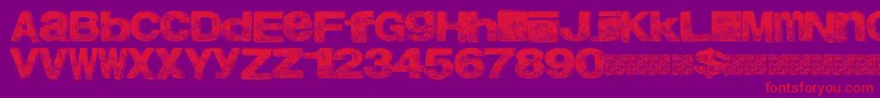 Northbeach Font – Red Fonts on Purple Background