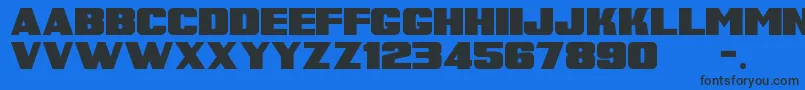 fuente SuperRetroM54 – Fuentes Negras Sobre Fondo Azul