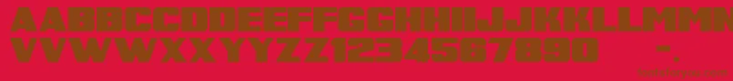 フォントSuperRetroM54 – 赤い背景に茶色の文字