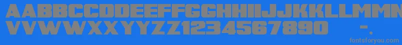SuperRetroM54 Font – Gray Fonts on Blue Background